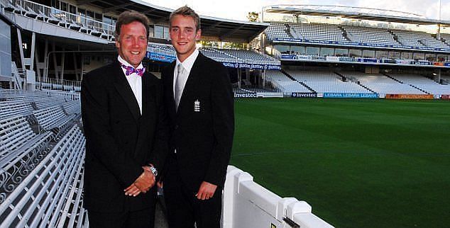 Stuart Broad was fined by his father Chris Broad for using inappropriate language.