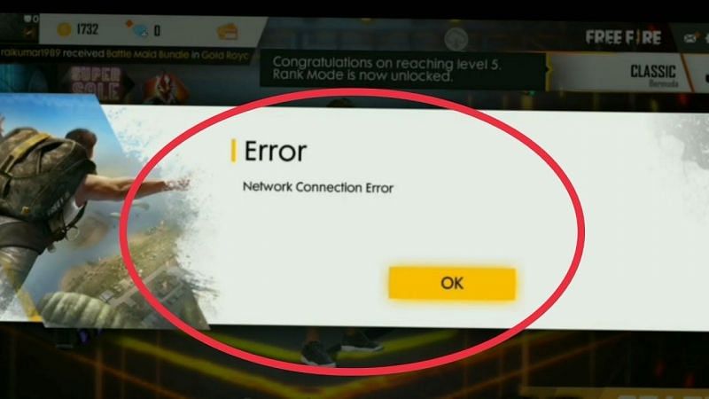 free fire network problems