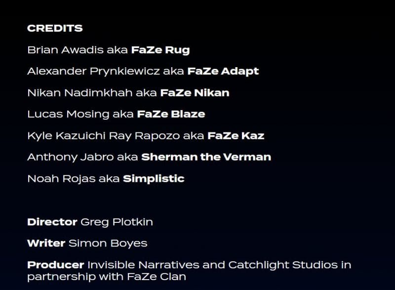 FaZe Clan Horror Movie 'Crimson' starring FaZe Rug to arrive on Inviz