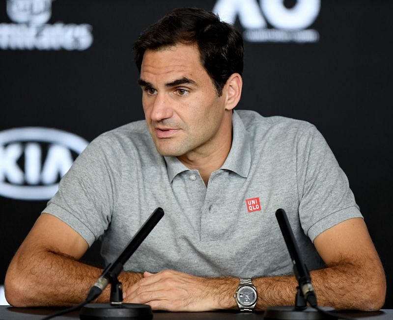 Roger Federer, the highest-earning athlete in sports for this year as per Forbes, at the2020 Australian Open.