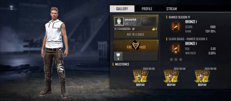 Mortal&rsquo;s Free Fire ID, stats, K/D ratio and more