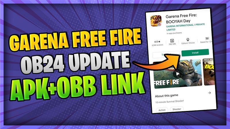 Free Fire OB24 update APK and OBB download link