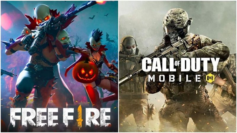 Top 5 alternatives to PUBG mobile for iOS.(Image credits: Free Fire Left, Call of Duty mobile Right)