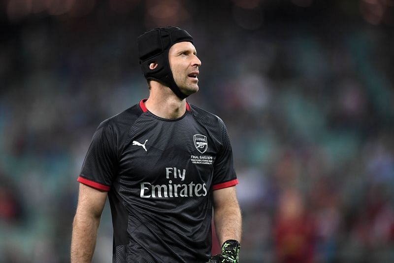 Petr Cech in Arsenal colours