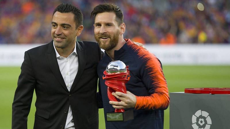 Xavi was a mentor to Lionel Messi at Barcelona