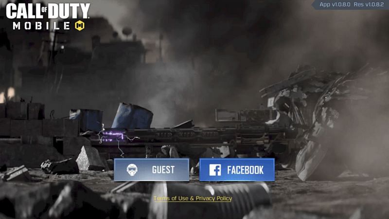 Call of Duty: Mobile login page (Image Credits: Call of Duty: Mobile)