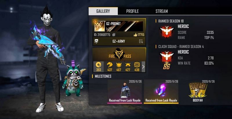 FREE FIRE GAMER&rsquo;S ZONE&#039;s ID