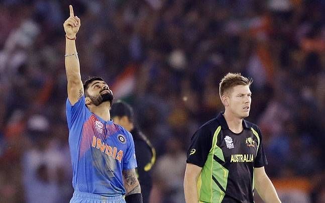 Virat Kohli after winning the match for India