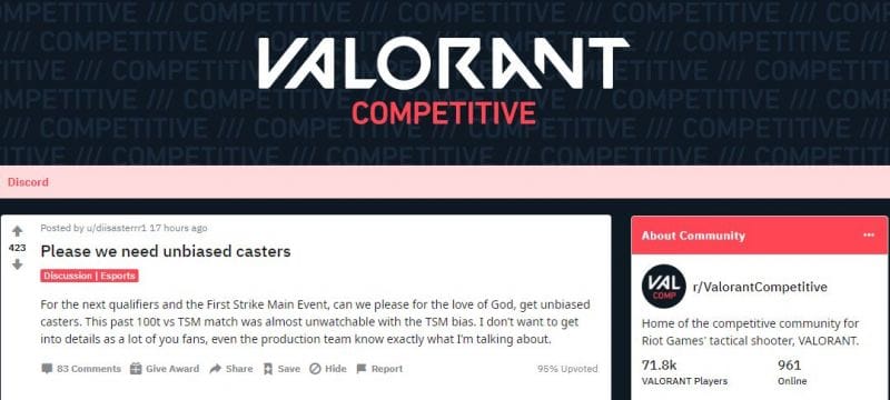 Fans Respond To Valorant First Strike Casters Bias On Social Media