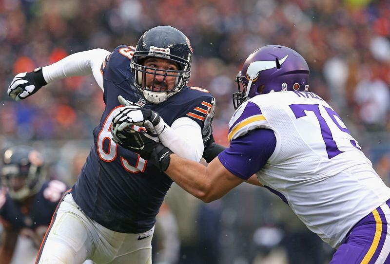 Jared Allen (left) with the Chicago Bears
