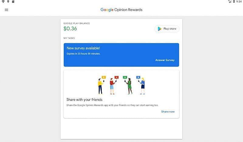 Google Opinion Rewards (Image via Google Play Store)