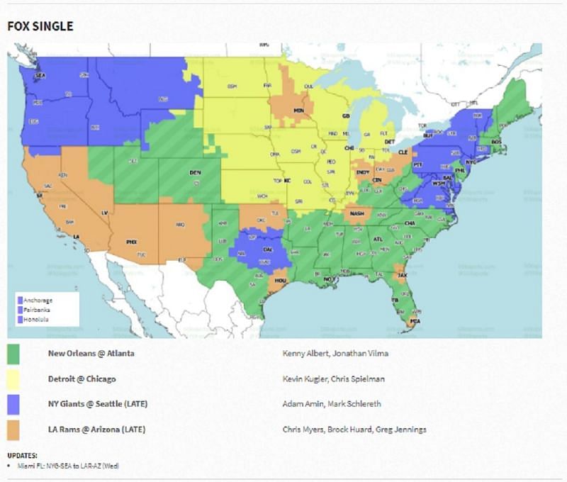 NFL Week 13 Saints at Falcons TV schedule, coverage map, time and live
