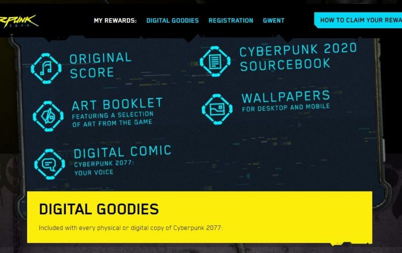 How to claim the exclusive "My Rewards" in Cyberpunk 2077?