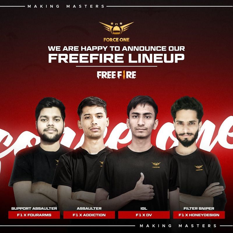 Force One Esports has finally sorted its Free Fire roster