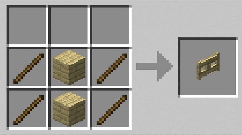 Different types of wood planks can be used in the fence crafting recipe