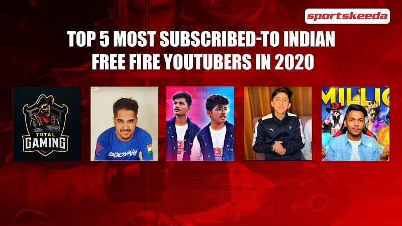 Top 5 most subscribed-to Indian Free Fire YouTubers