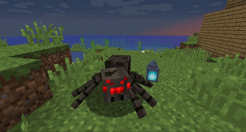Spider mobs in Minecraft
