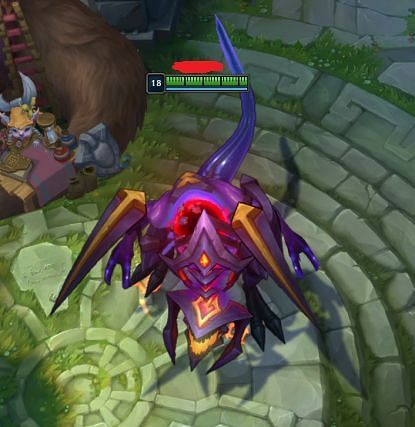 Cho&#039;Gath after gaining 16 stacks with no change in appearance except its size (Image via u/Ssspook-Reddit)