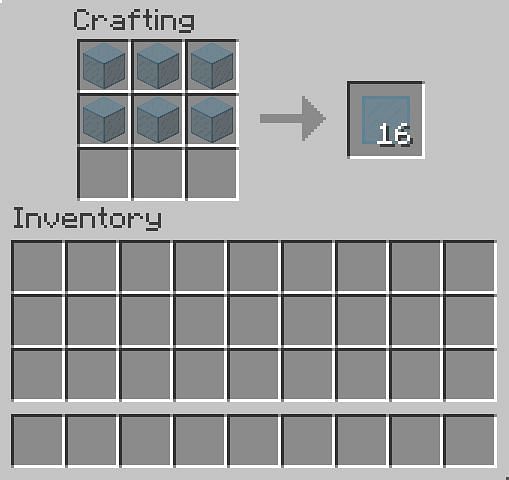 Crafting stained glass pane in Minecraft