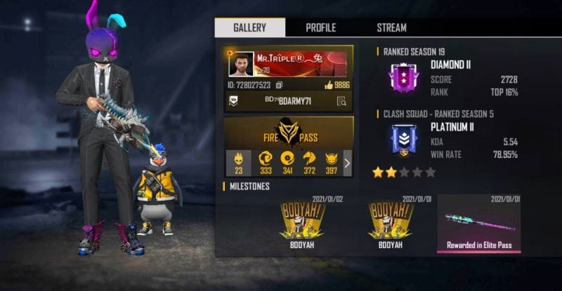 Mr. Triple R's Free Fire ID, stats, real name, and more