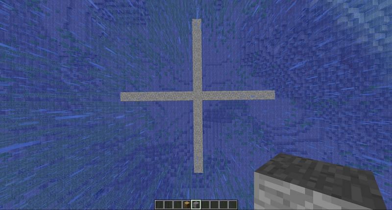 Step 2 to make a circle in Minecraft