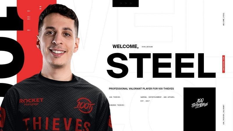 !00 Thieves&#039; Steel thinks stats, ELO, and rank are irrelevant in Valorant (Image via 100 Thieves)