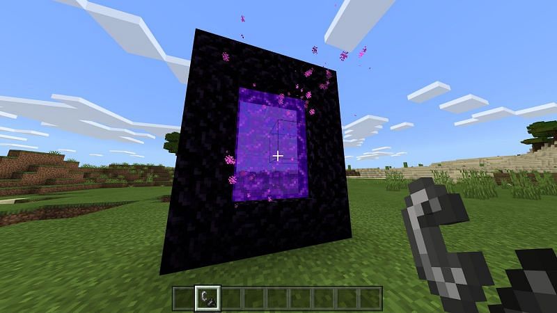 To light your portal make sure you light one of the inside obsidian blocks