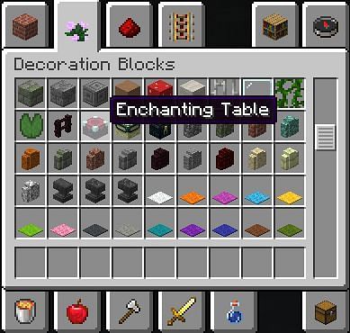 You will find the enchantment table in your inventory