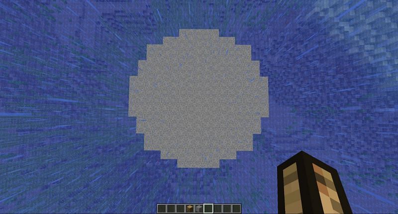 Step 6 to make a circle in Minecraft