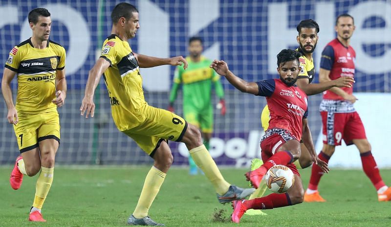 Aridane Santana did everything to help Hyderabad stay in the hunt for the play-offs. Courtesy: ISL