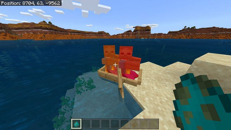 Mobs in Minecraft boat