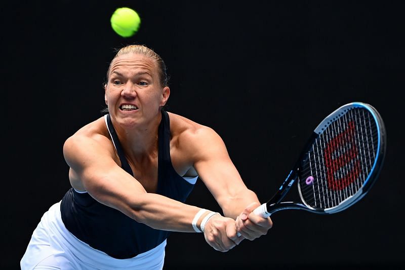 Kaia Kanepi will look to make the most of her big groundstrokes
