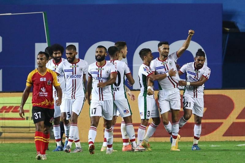 ATK Mohun Bagan cruised to a 2-0 win over SC East Bengal in the season&#039;s first Kolkata Derby. (Image: ISL)