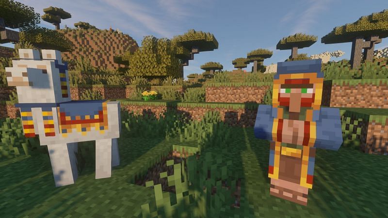 A Wandering Trader and his bros (Image via Minecraft)