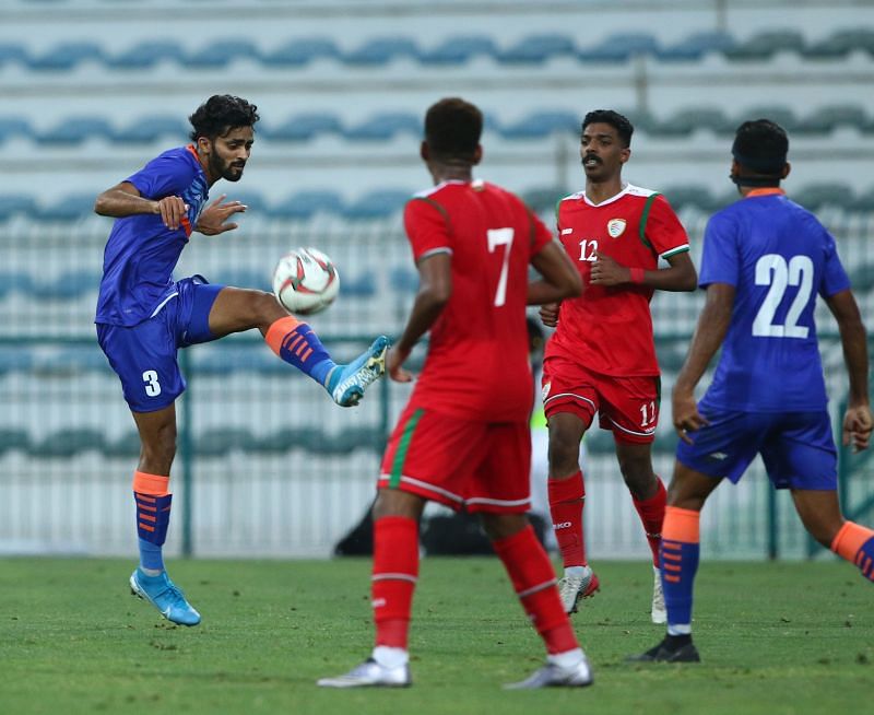 Akash Mishra was one of the 10 debutants against Oman. (Image: AIFF)