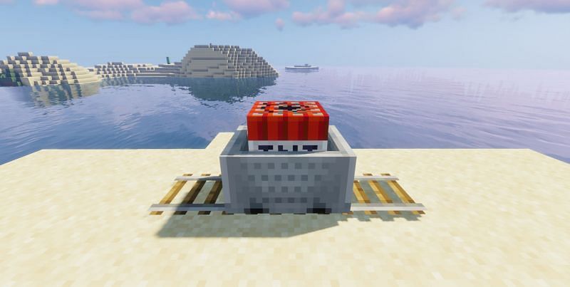 Shown: Minecart with TNT (Image via Minecraft)