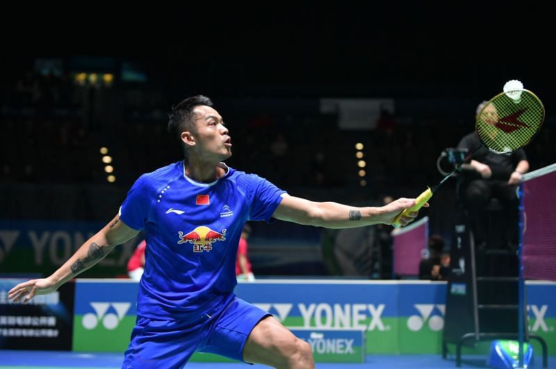 Lin Dan in action during the 2017 All Englan Championships