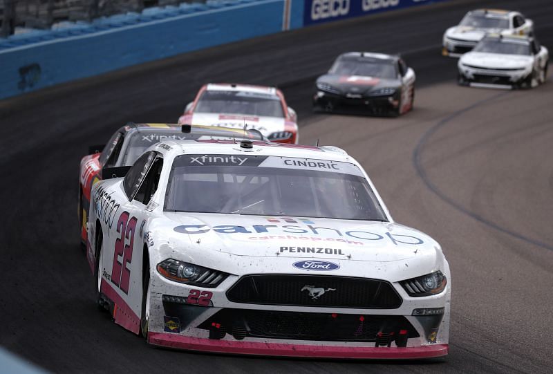 Austin Cindric leads the NASCAR Xfinity Series Call 811 Before You Dig 200 at Phoenix. Photo/Getty