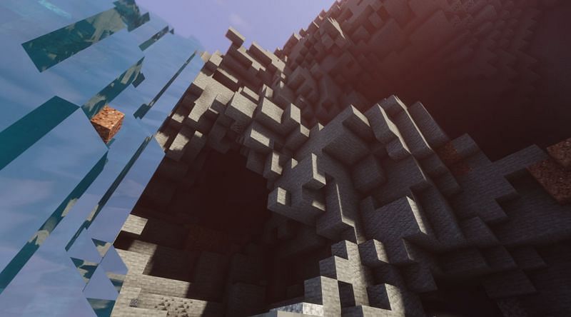 The result of a few explosions (Image via Minecraft)