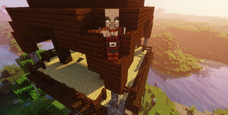 Shown: Multiple Illagers defending their outpost (Image via Minecraft)