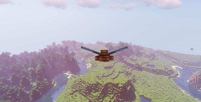 A flying Monke (Image via Minecraft)
