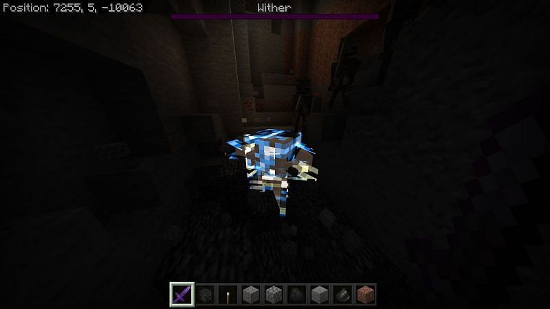 When the wither is defeated it will hover in the air and it will detonate after a few seconds. 