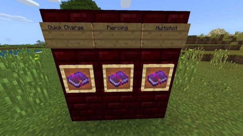 Minecraft's crossbow enchantments (Image via alisonhandley.blogspot.com)