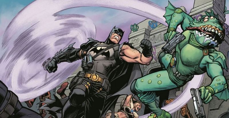 Batman Fighting Moisty Merman (Image via Twitter)