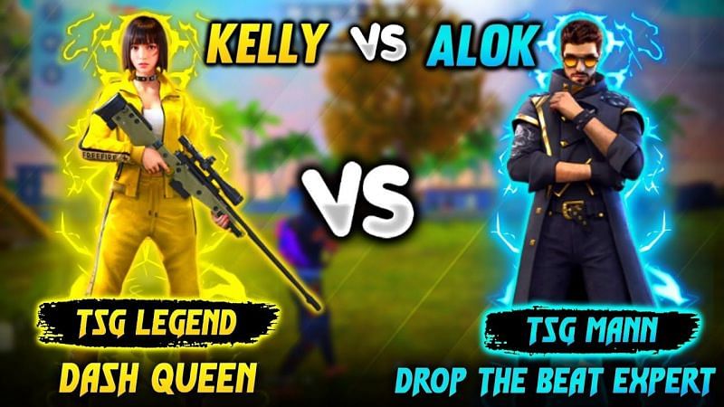 Free Fire में DJ Alok और Elite Kelly की तुलना (Youtube.com)
