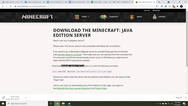 How to Update a Server in Minecraft- Step 4