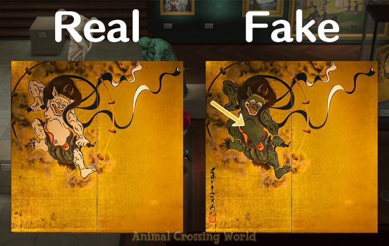 Animal Crossing New Horizons Redd’s Paintings Real vs Fake Art Guide