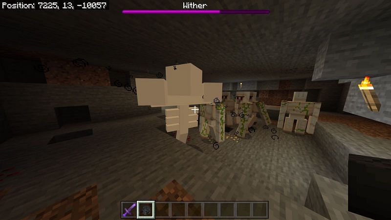 After the explosion the wither will begin shooting projectiles and attacking players and other mobs around it.&nbsp;