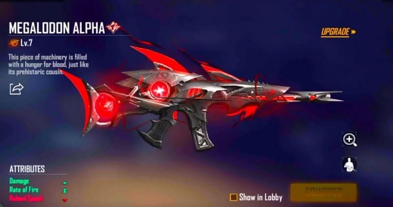 The Megalodon Alpha Scar skin in Free Fire
