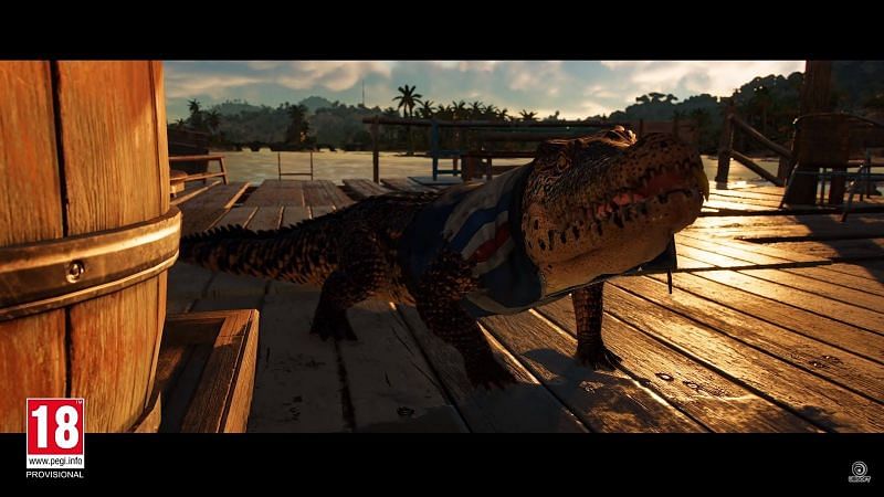 The pet crocodile &ldquo;Guapo&rdquo; (Image via Ubisoft)